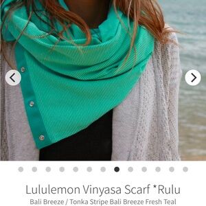 Lululemon Vinyasa Scarf, Rulu material, Bali Breeze/Tonka Stripe